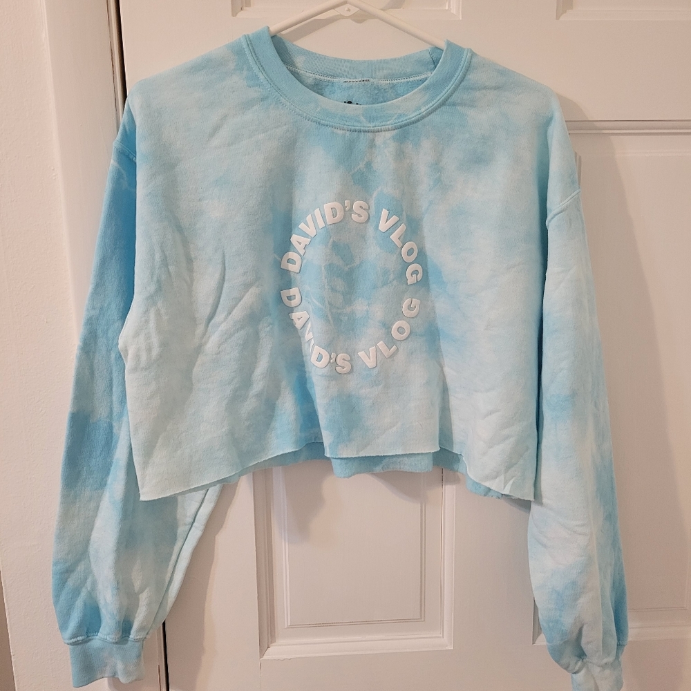 David Dobrik Cropped Cloud Dye Crew Size M